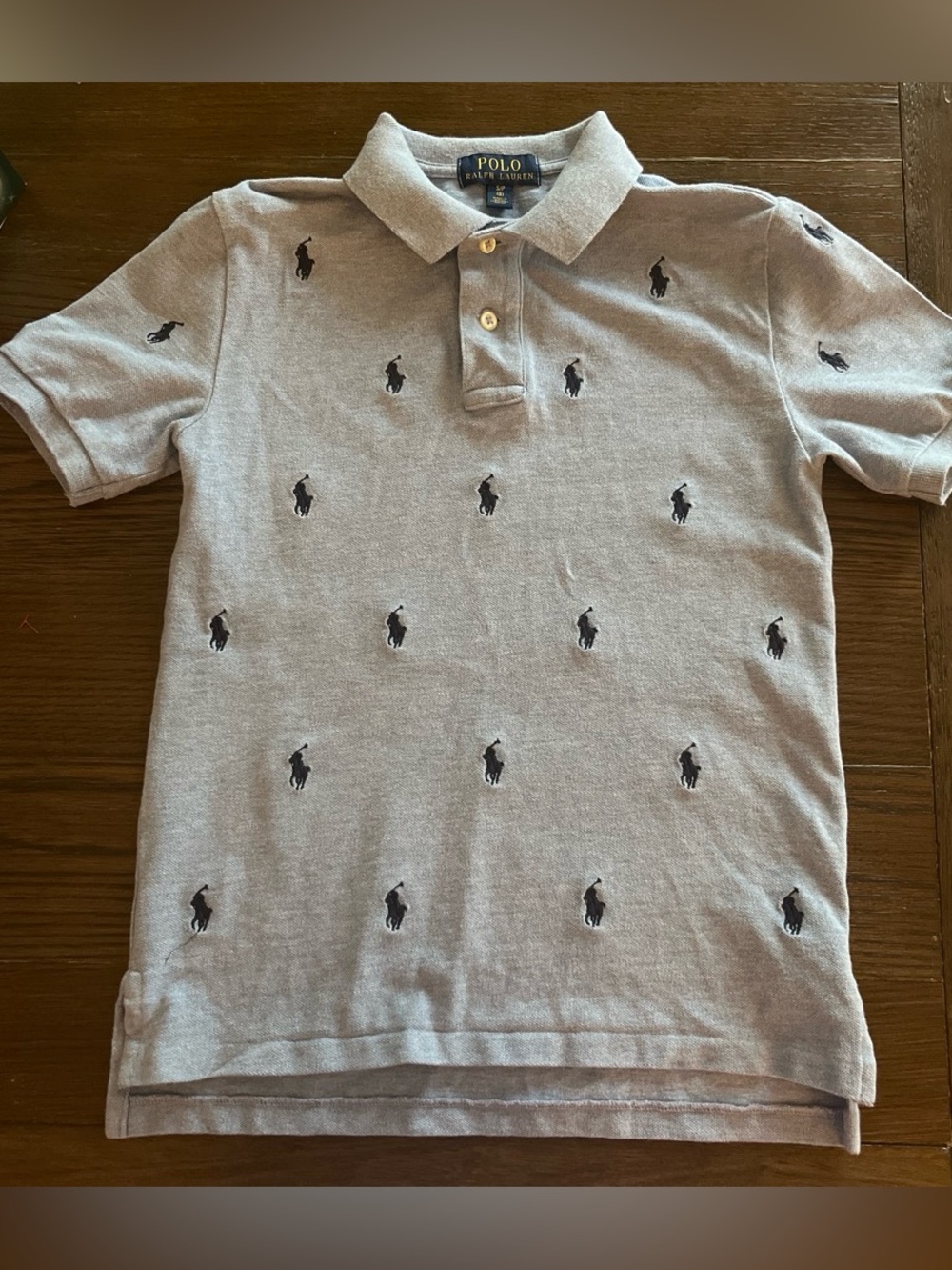 Circa 2020 Boys Ralp Lauren Pony Allover light blue shirt (249)